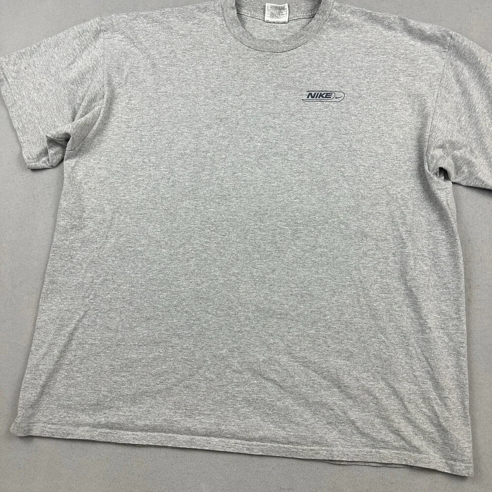 Vintage Nike Shirt Men 2XL Gray Heather Basketball Shot Graphic Short Sleeve 90s
